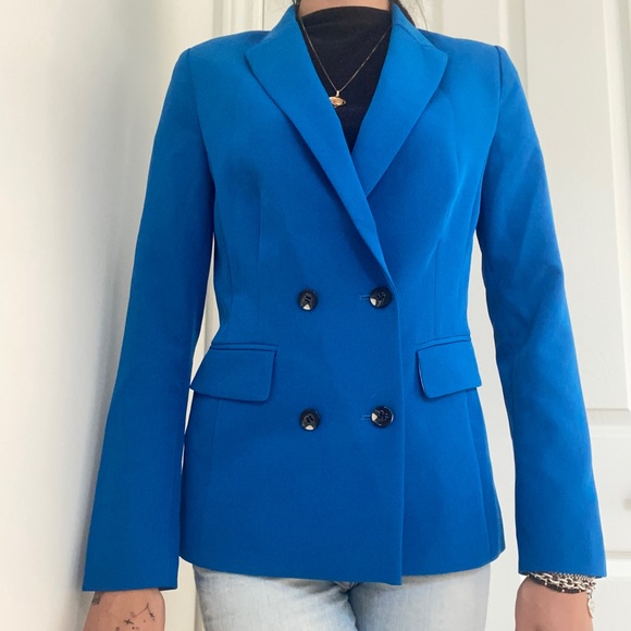 BLUE FITTED BLAZER - Picture 1 of 6